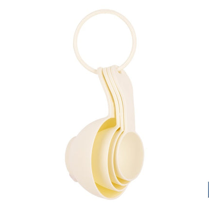 Juego de 4 cucharas medidoras con diferentes capacidades | Medición en mililitros | Color: amarillo pastel