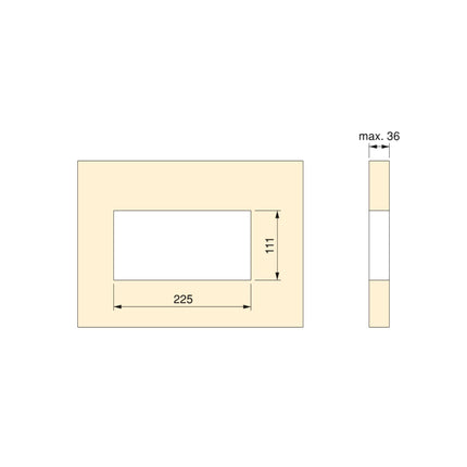 Emuca Multiconector para escritorio Atom 26 Lite, 225x111mm, 2 enchufes tipo Schuko, 1 USB tipo A, 1USB tipo C, Zamak-Acero-Plástico