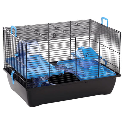 FLAMINGO Hamster cage Jaro 2 black and blue 50.5x33x32.5 cm