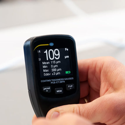 Espesímetro PCE-CT 26FN-ICA incl. certificado de calibración ISO