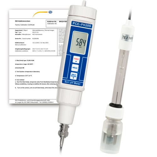 pH-metro PCE-PH20-ICA incl. certificado de calibración ISO