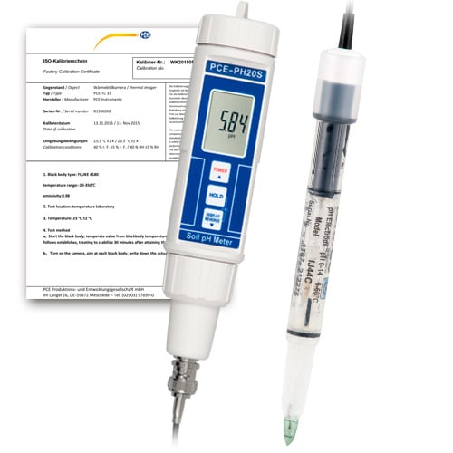 pH-metro PCE-PH20P-ICA incl. certificado de calibración ISO