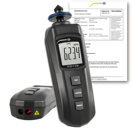 PCE-T 238-ICA Tachometer incl. ISO calibration certificate