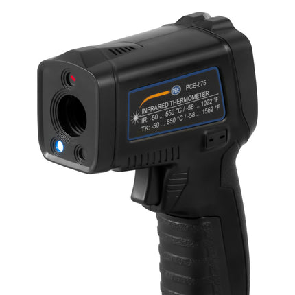 Termómetro infrarrojo PCE-675 incl. Tipo K