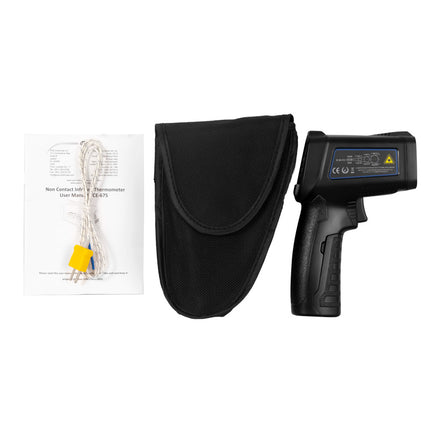 Termómetro infrarrojo PCE-675 incl. Tipo K