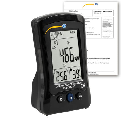 Medidor de CO2/Dióxido de Carbono PCE-CMM 10-ICA com certificado ISO 