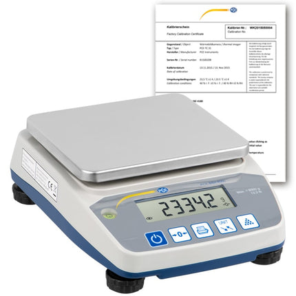 Balanza básica PCE-BSH 6000-ICA incl. certificado de calibración ISO