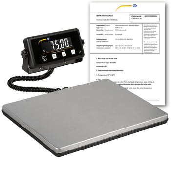 Balanza de plataforma PCE-PB 75N-ICA incl. certificado de calibración ISO