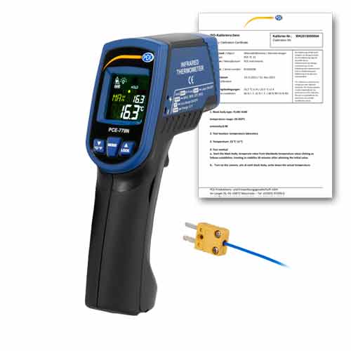 Pirómetro PCE-779N-ICA incl. certificado de calibración ISO