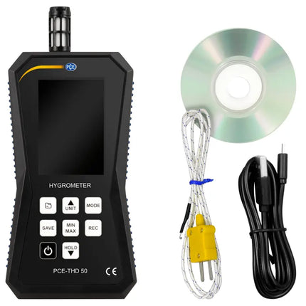 Termohigrómetro PCE-THD 50-ICA incl. certificado de calibración ISO