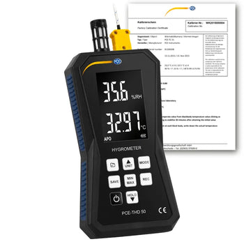 Termohigrómetro PCE-THD 50-ICA incl. certificado de calibración ISO