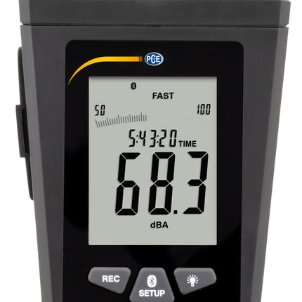 Sonómetro Bluetooth PCE-323-ICA incl. certificado de calibración ISO
