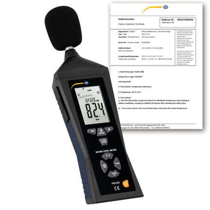 Sonómetro Bluetooth PCE-323-ICA incl. certificado de calibración ISO