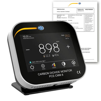 Medidor de CO2 PCE-CMM 8-ICA incl. certificado de calibración ISO