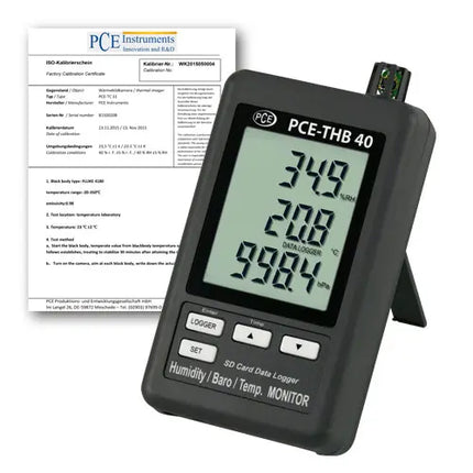 Thermohygrometer PCE-THB 40-ICA incl. ISO Calibration Certificate