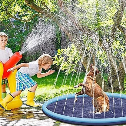 Pet sprinkler pool mat