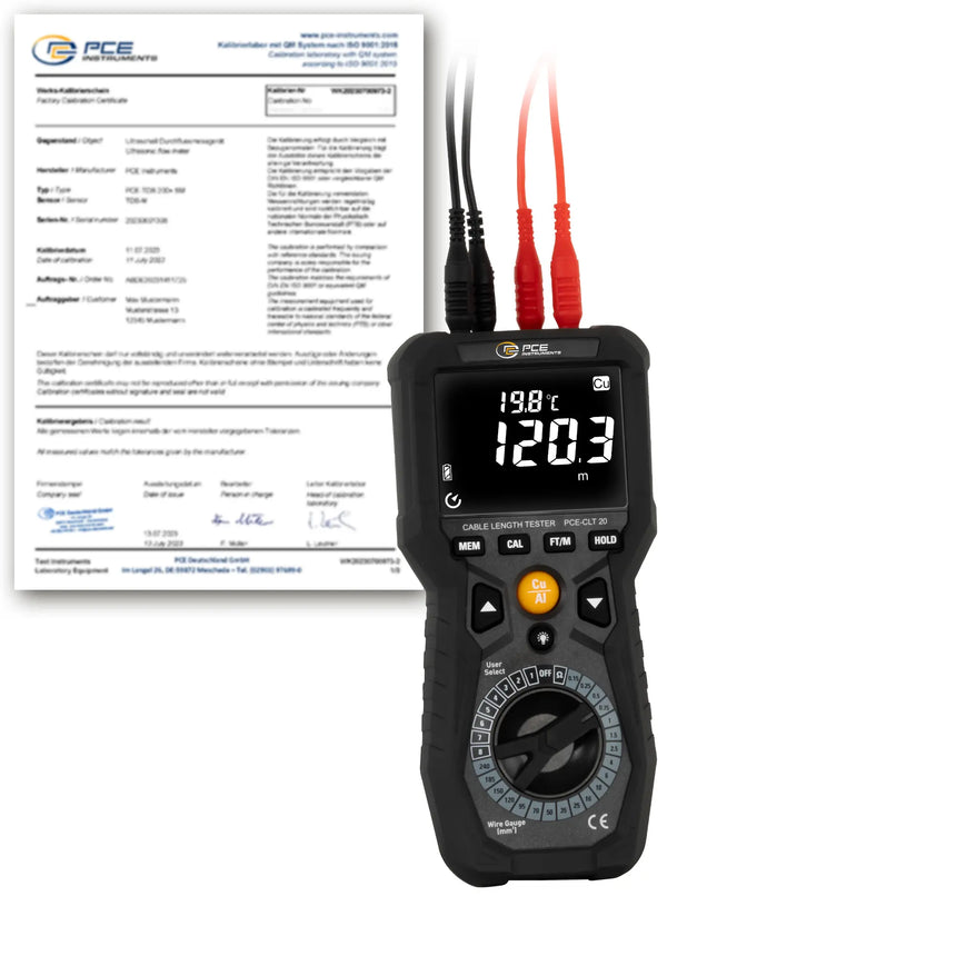 Óhmetro PCE-CLT 20-ICA incl. certificado de calibración ISO