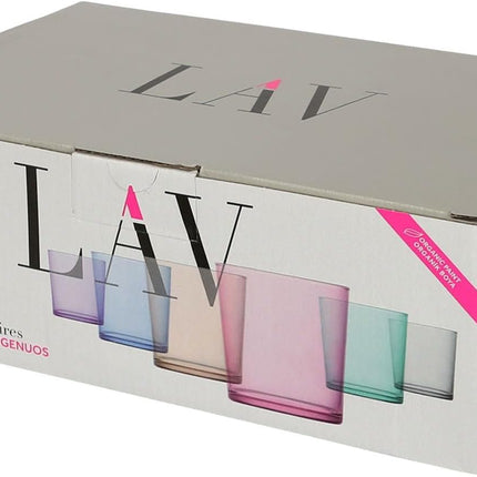 Set vasos pinta 345cc colores pastel