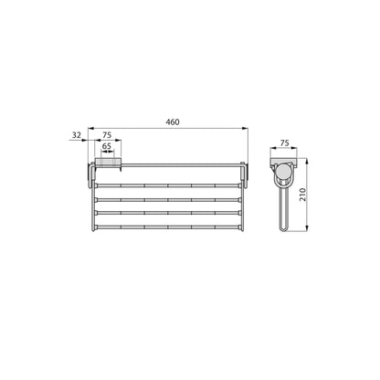 Emuca Self removable side trouser rack, Steel and Plastic, Painted aluminium