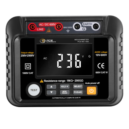 Óhmetro PCE-MO 1500