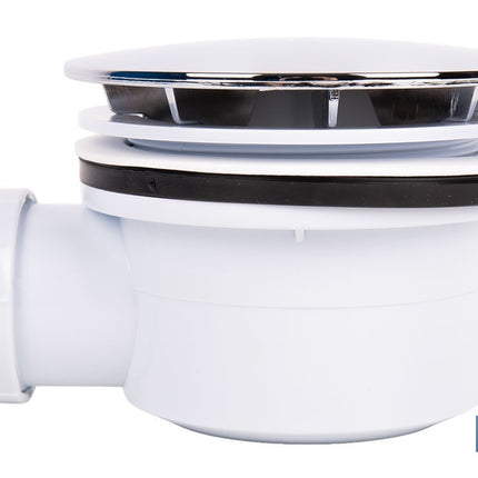 Válvula sifónica para plato de ducha | Orificio de Ø90 mm | Salida de Ø40 mm | Junta cónica reductora de Ø32 mm