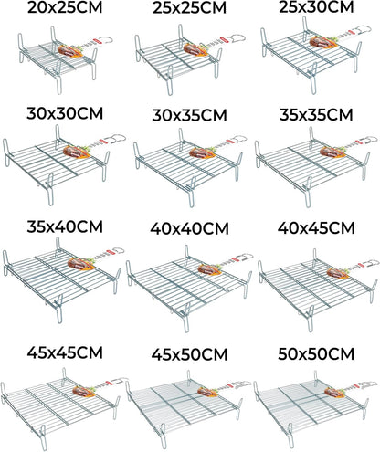 BARBECUE GRILL 25X30CM DOUBLE ZINC PLATED