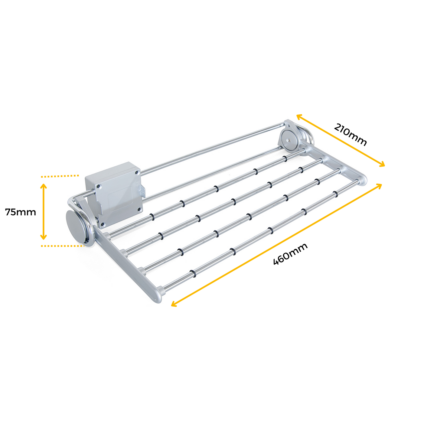 Emuca Self removable side trouser rack, Steel and Plastic, Painted aluminium