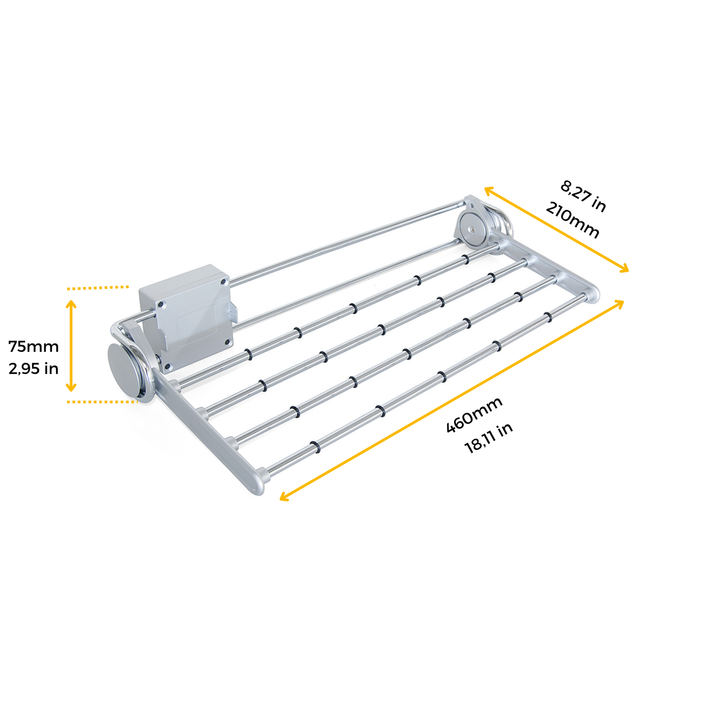 Emuca Self removable side trouser rack, Steel and Plastic, Painted aluminium