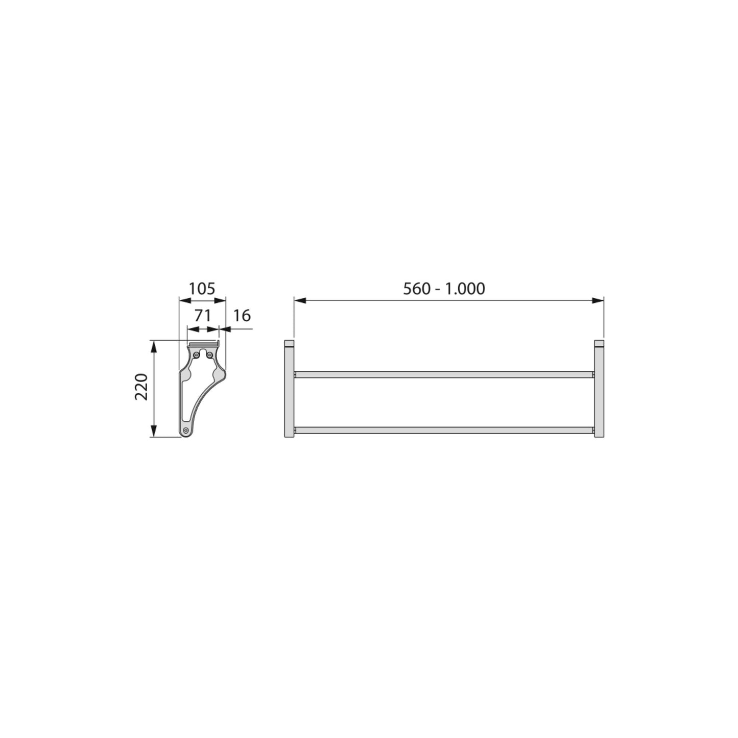 Emuca Self shoe rack for inside wardrobe, Steel and Plastic, Painted aluminium