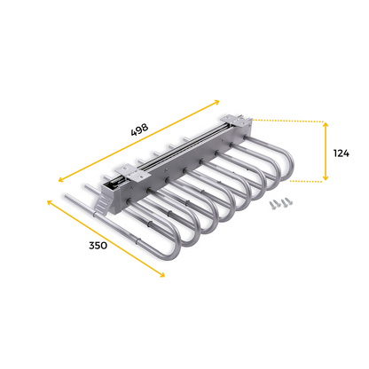 Emuca Removable trouser rack, Left, Steel and Plastic, Painted aluminium