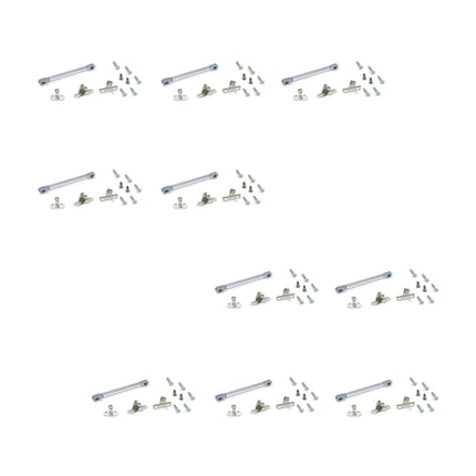 Emuca Lote de 10 pistones para puertas elevables H con enganches