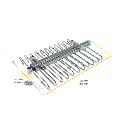 Emuca Removable trouser rack, Steel, Chrome