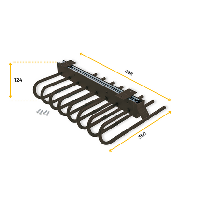 Emuca Removable trouser rack, Left, Steel and Plastic, Mocha painted