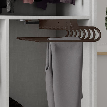 Emuca Removable trouser rack, Right, Steel and Plastic, Mocha painted