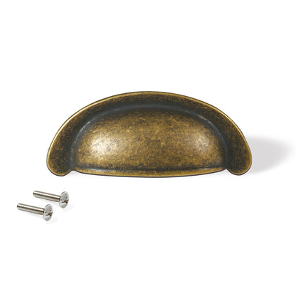 Emuca Lote de 20 tiradores para mueble Marrakech, L77mm, intereje 64mm, Zamak, Bronce