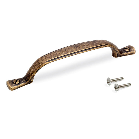 Emuca Set of 20 Nairobi furniture handles, L139mm, 96mm centre distance, Zamak, Bronze