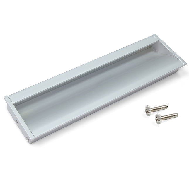 Emuca Set of 20 Bologna furniture handles, L190mm, centre distance 160mm, aluminium, matt anodised