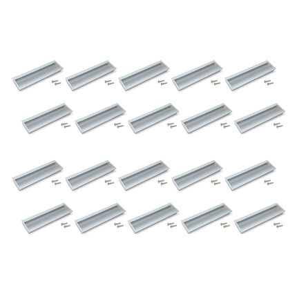 Emuca Lote de 20 tiradores para mueble Bologna, L190mm, intereje 160mm, Aluminio, Anodizado mate