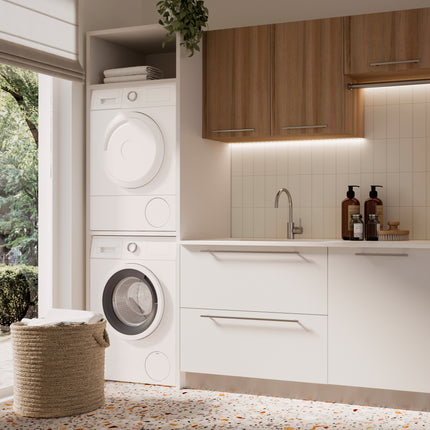 Emuca Lote de 10 tiradores para mueble Orlando, Acero, Níquel/Negro