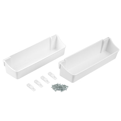 Emuca Set of 2 auxiliary trays, length 350mm, Plastic, White