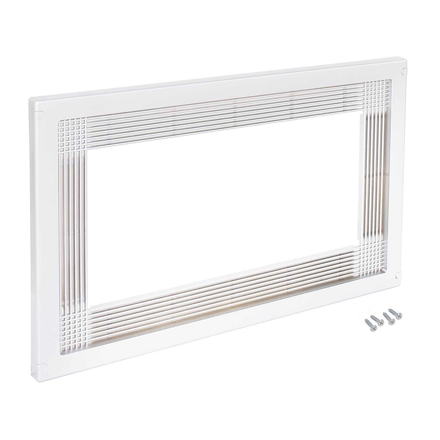 Emuca Microwave frame, to be built into kitchen furniture, 600mm module, 600x400mm, Plastic, White