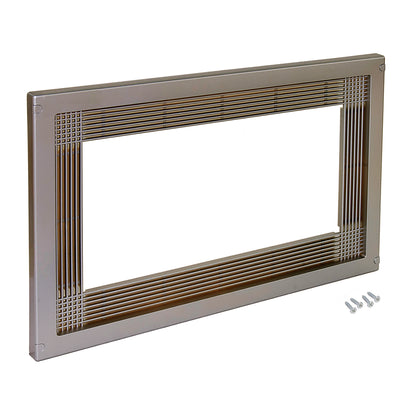 Emuca Microwave frame, to be built into kitchen furniture, 600mm module, 600x400mm, Plastic, Satin nickel