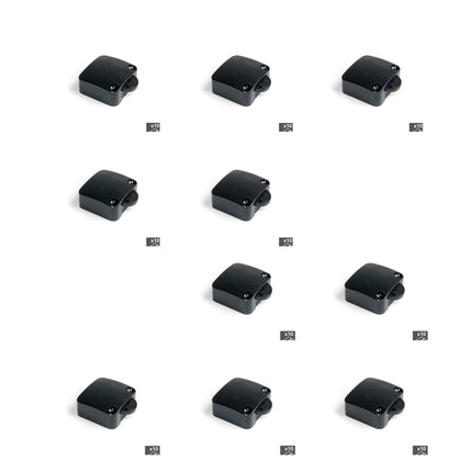 Emuca Set of 10 switches that are activated when opening or closing a cupboard door, Plastic, Black