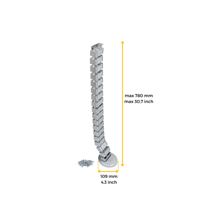 Emuca Pipe 4 cable gland column, Plastic, Painted aluminium