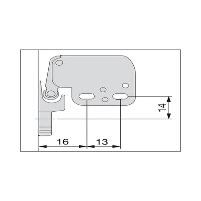 Emuca Set of 10 Fast Latch furniture locks, Steel and plastic, White