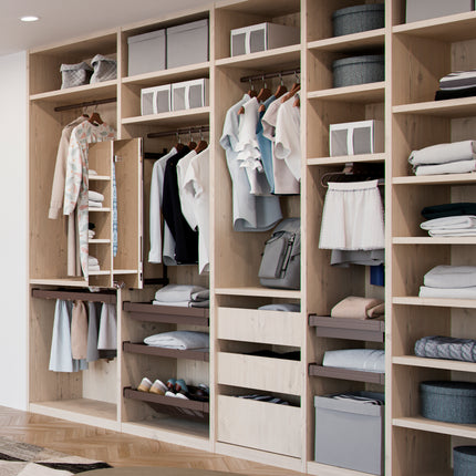 Gaveta para sapatos extraível Emuca Moka, 764 - 794, Aço, pintado Moka