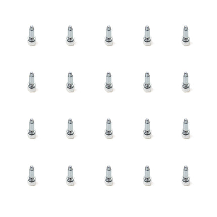 Emuca Lote de 20 pies niveladores para mueble, base hexagonal, M6, regulación 18mm, Acero y plástico