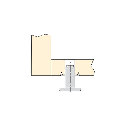 Emuca Lote de 20 pies niveladores para mueble, regulación interior, M10, diámetro 23mm, altura 46mm, Acero y plástico