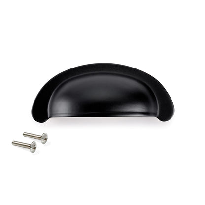 Emuca Lote de 20 tiradores para mueble Marrakech, L77mm, intereje 64mm, Zamak, Negro