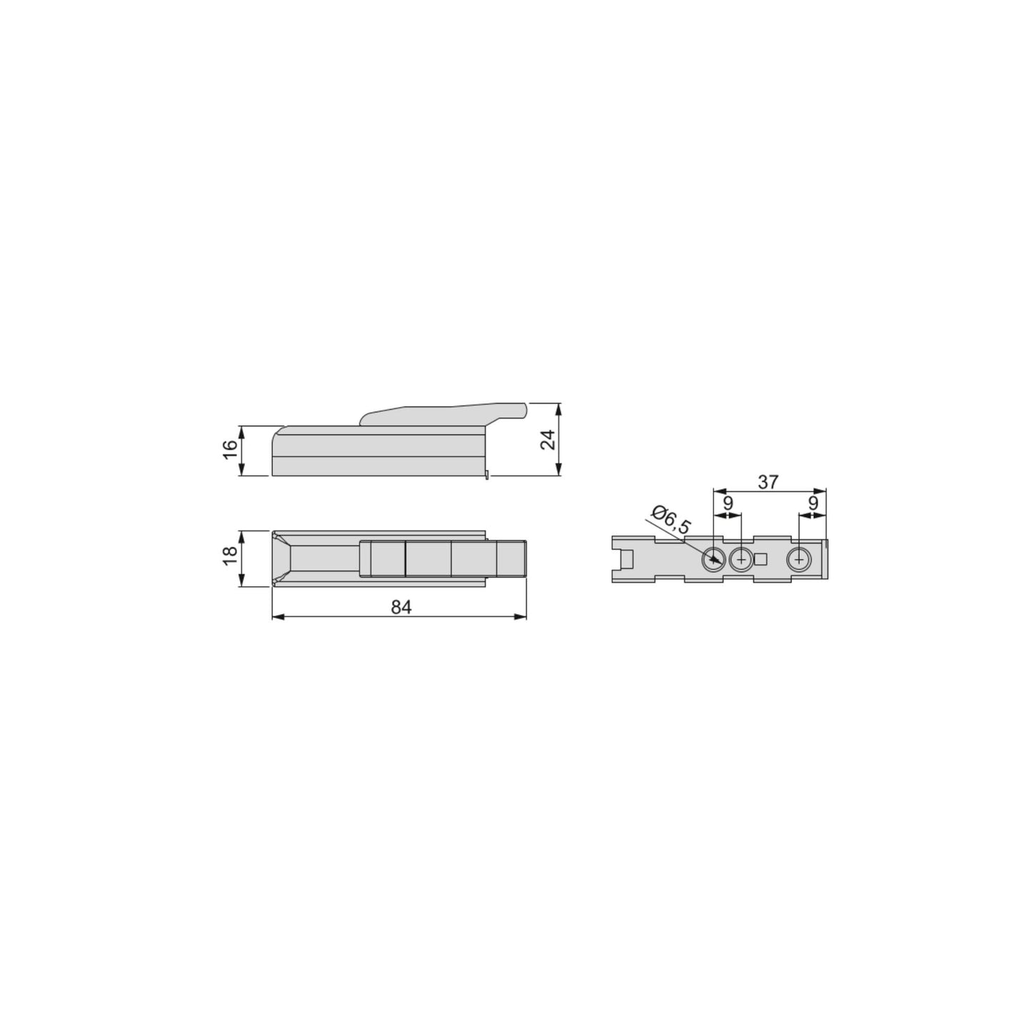 Emuca Set of 10 damping pistons for Mildy hinged doors, Soft closing, Plastic, Matt nickel